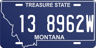 MT license plate 138962W