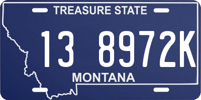 MT license plate 138972K