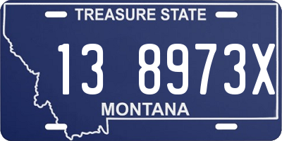MT license plate 138973X