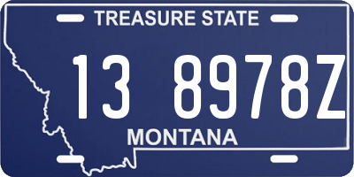 MT license plate 138978Z