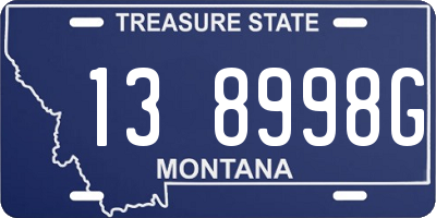 MT license plate 138998G