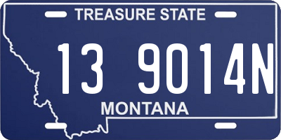 MT license plate 139014N