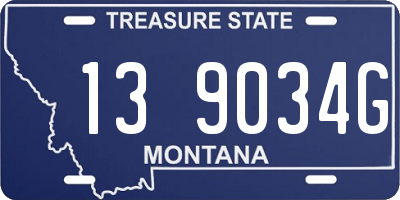 MT license plate 139034G