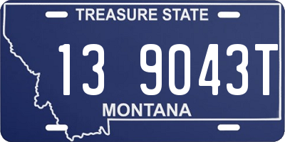 MT license plate 139043T