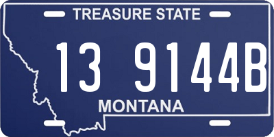 MT license plate 139144B