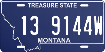MT license plate 139144W