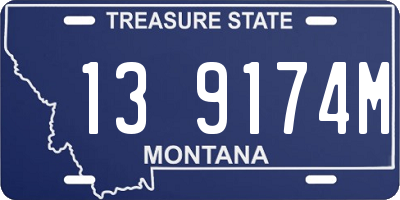 MT license plate 139174M