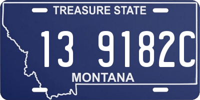 MT license plate 139182C