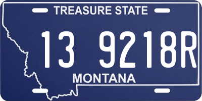 MT license plate 139218R