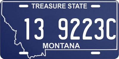 MT license plate 139223C
