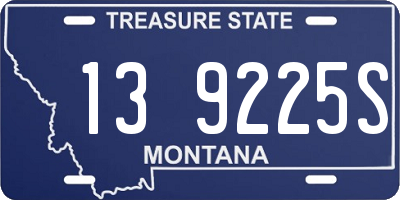 MT license plate 139225S