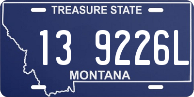 MT license plate 139226L