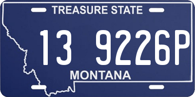 MT license plate 139226P
