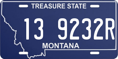 MT license plate 139232R