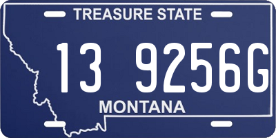 MT license plate 139256G