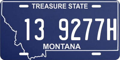 MT license plate 139277H