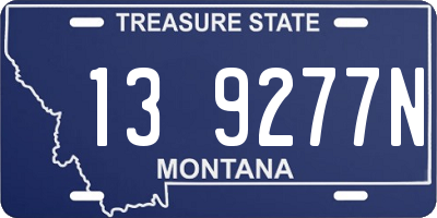 MT license plate 139277N