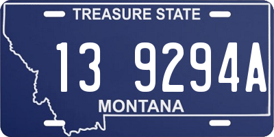 MT license plate 139294A