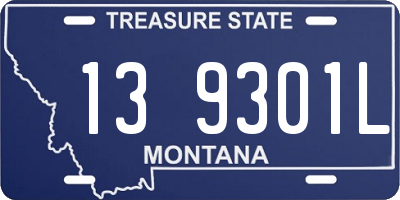 MT license plate 139301L
