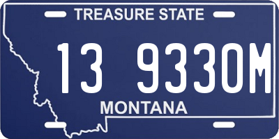 MT license plate 139330M