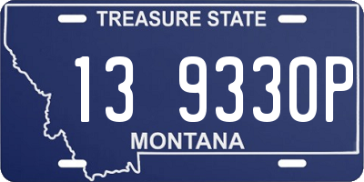 MT license plate 139330P