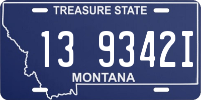 MT license plate 139342I