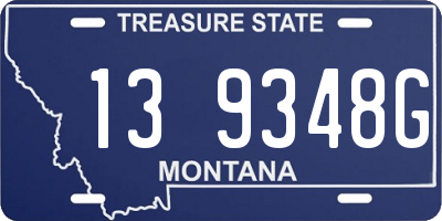 MT license plate 139348G