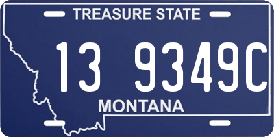 MT license plate 139349C