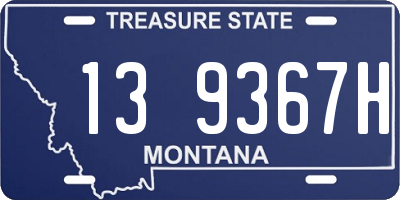 MT license plate 139367H