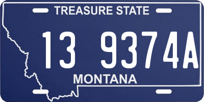 MT license plate 139374A