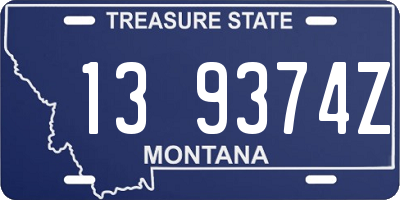 MT license plate 139374Z