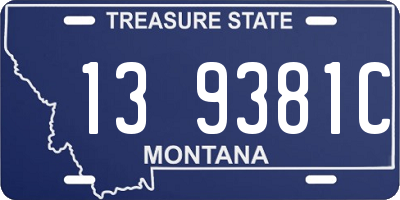 MT license plate 139381C
