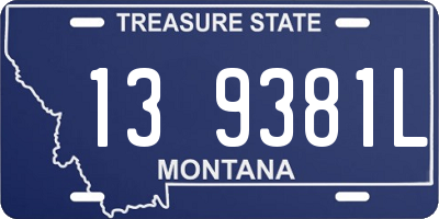 MT license plate 139381L