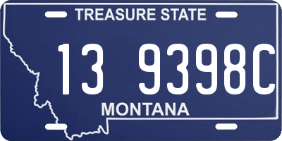 MT license plate 139398C