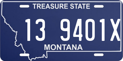 MT license plate 139401X
