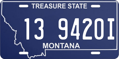 MT license plate 139420I