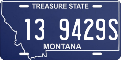 MT license plate 139429S