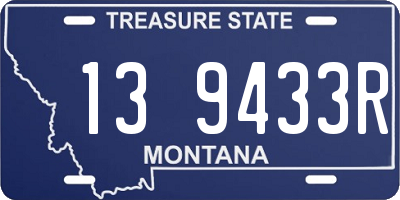MT license plate 139433R