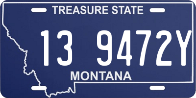 MT license plate 139472Y