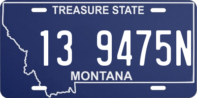 MT license plate 139475N