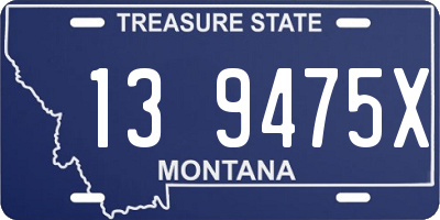 MT license plate 139475X