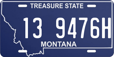 MT license plate 139476H