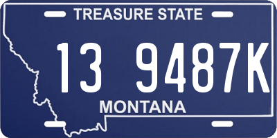 MT license plate 139487K