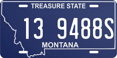 MT license plate 139488S