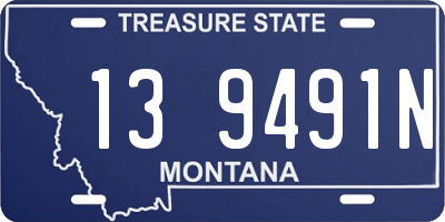 MT license plate 139491N