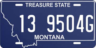 MT license plate 139504G
