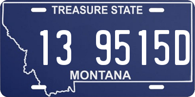 MT license plate 139515D