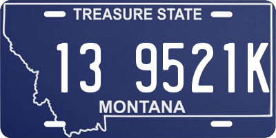 MT license plate 139521K
