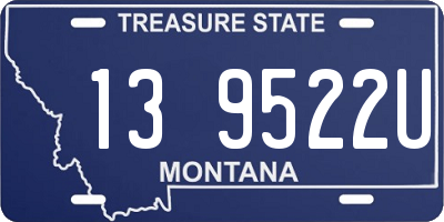 MT license plate 139522U