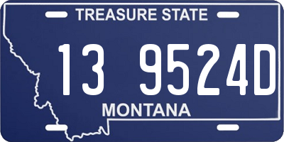 MT license plate 139524D